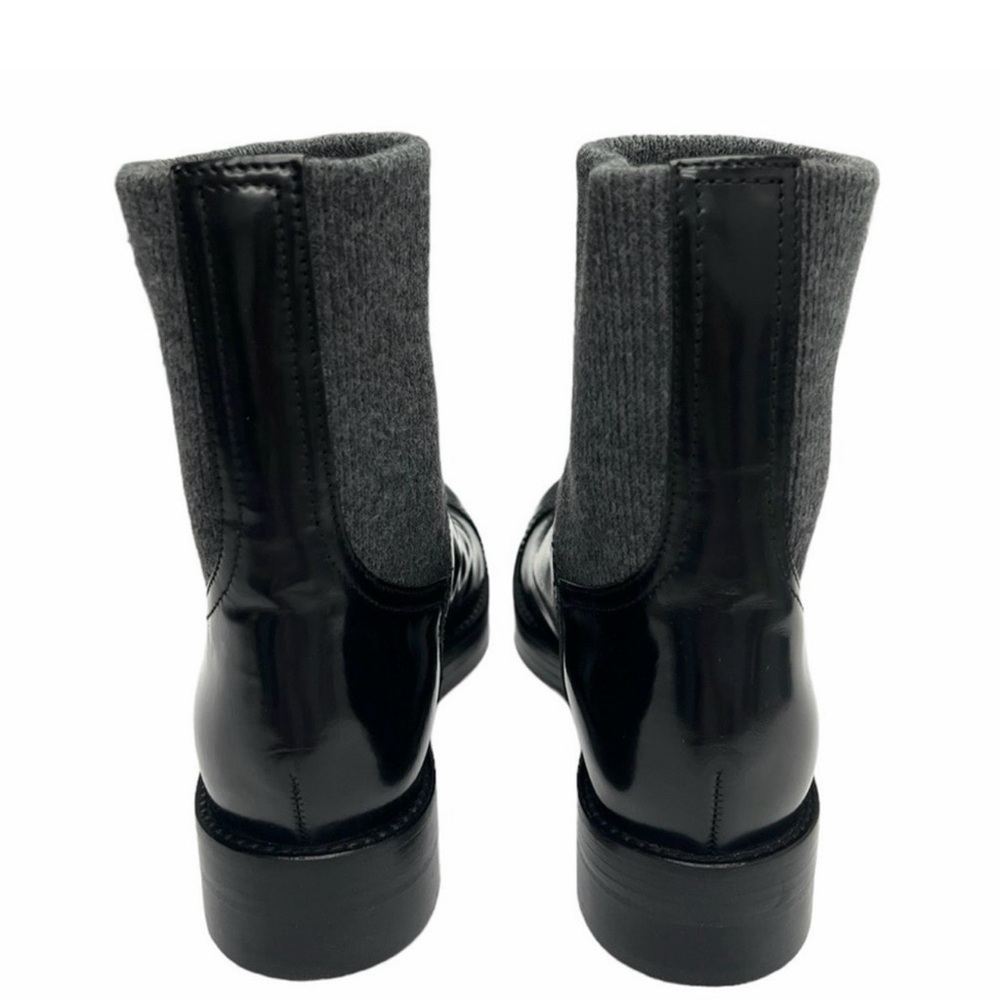 J.Crew Rib-cuff boots in Italian leather Black Size 10 NWB - Picture 5 of 9